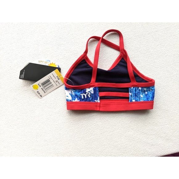 Girl's TYR  Swimsuit Size XS 4/5 Twinkle Della‎ Boy Shorts Trinity Top USA NEW - Picture 5 of 6